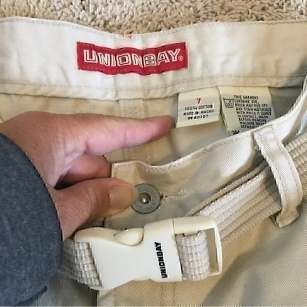 Union Bay juniors size 7 khaki carpenter shorts